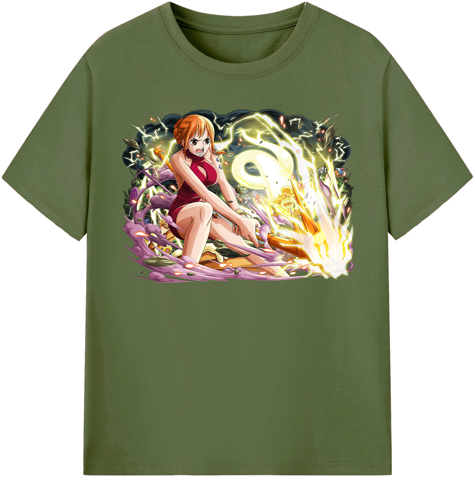 ワンピース ナミ ONE PIECE Nami 綿100％半袖Tシャツ（フロントプリント）